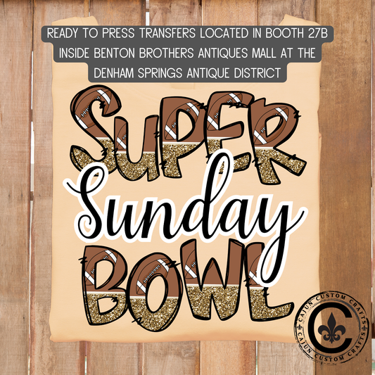 Super Bowl Sunday, dtf transfer, tshirt, tumbler, jewelry