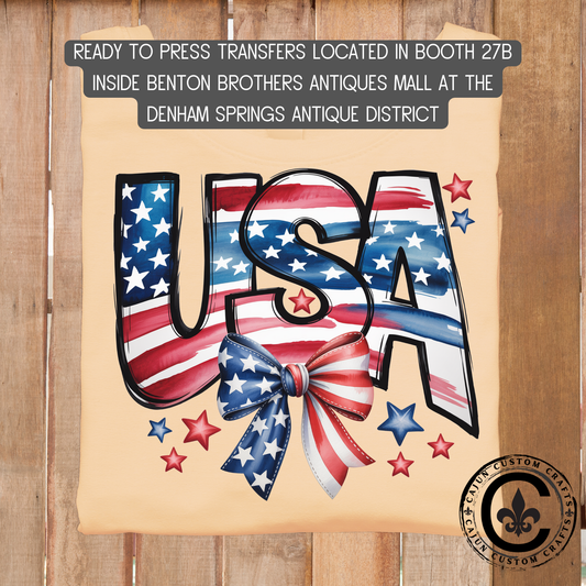 USA, Stripes, Flag, dtf transfer, tshirt, tumbler, jewelry