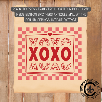XO XO dtf transfer, tshirt, tumbler, jewelry